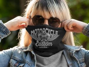 CGN Bikeware Schlauchtuch Kopftuch Halstuch Bandana "Motorcycle Custom Garage"